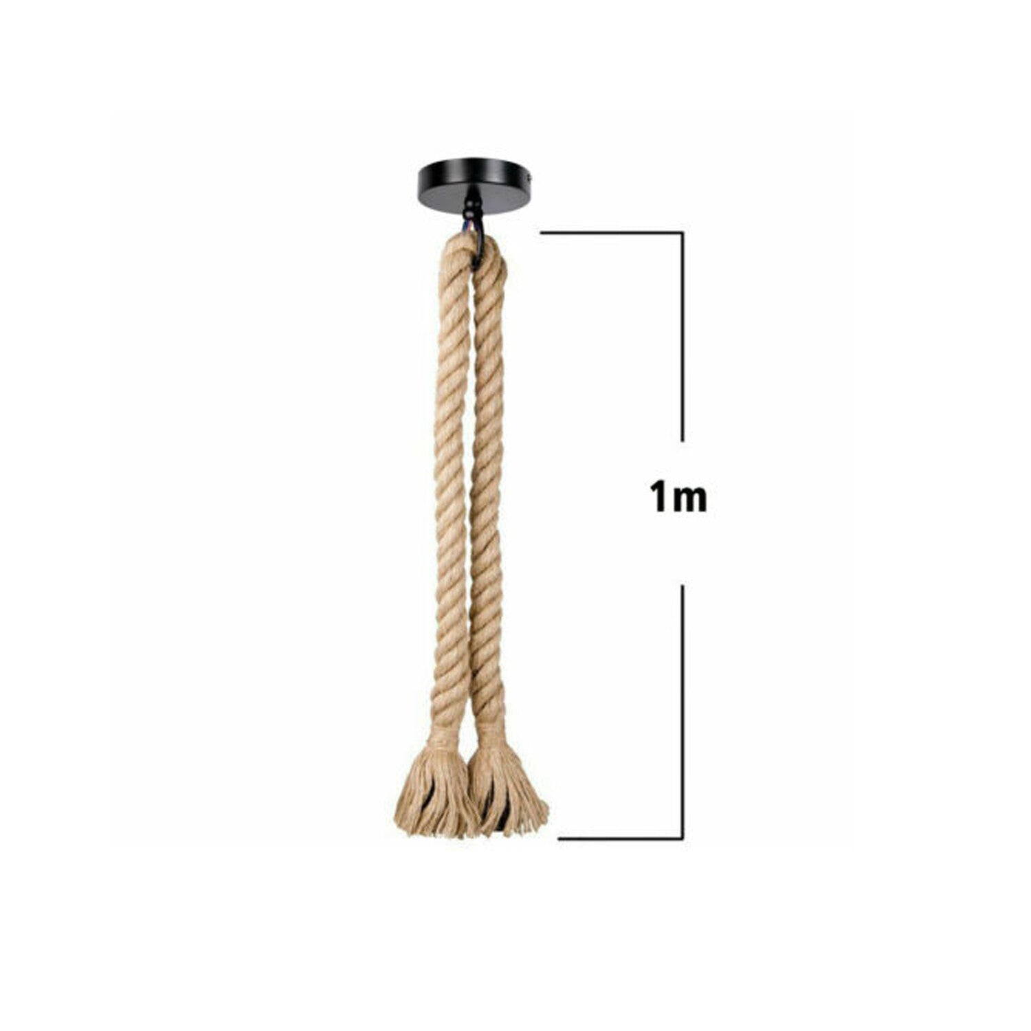 Vintage Hemp Rope Ceiling Pendant Lamp Light ~ 6040-1