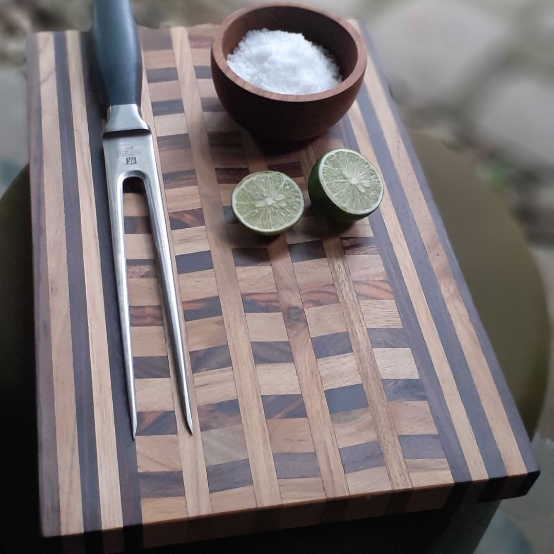 Upcycled End Grain Cutting Board - Pattern C (2 Sizes Available)-3