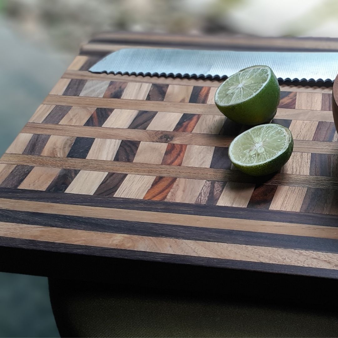 Upcycled End Grain Cutting Board - Pattern C (2 Sizes Available)-4
